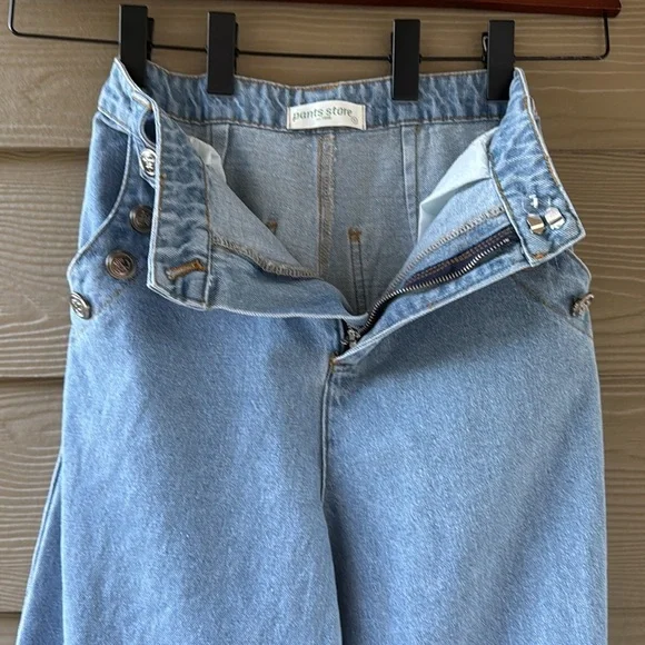 Pants Store Blue Flare Wide-Leg Jeans Size S/27 - Picture 8 of 9